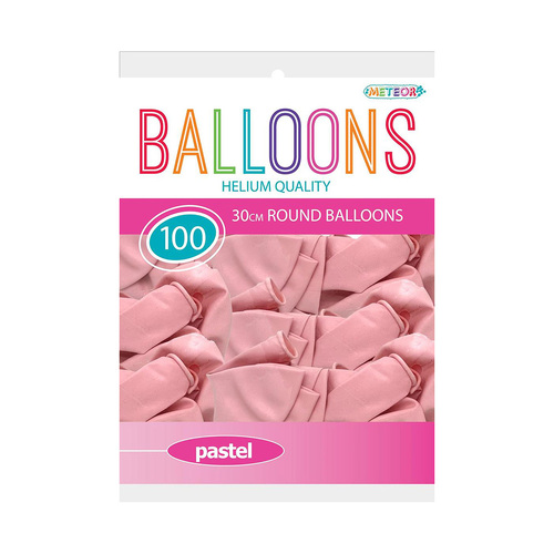 Pink Pastel Macaron Balloons 30cm 100 Pack