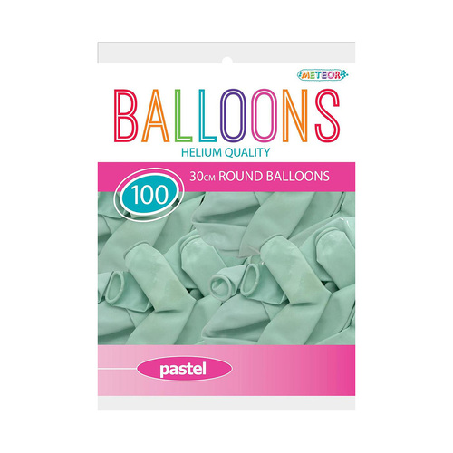 Tiffany Blue Pastel Macaron Balloons 30cm 100 Pack