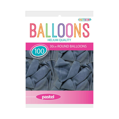 Grey Pastel Macaron Balloons 30cm 100 Pack