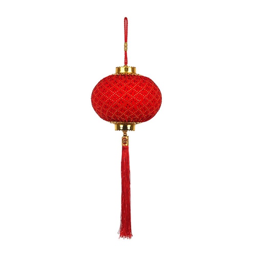 Chinese New Year Red Foam Lantern w/ Tassel 18cm