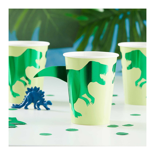 Roar Dinosaur Paper Cups 266ml 8 Pack