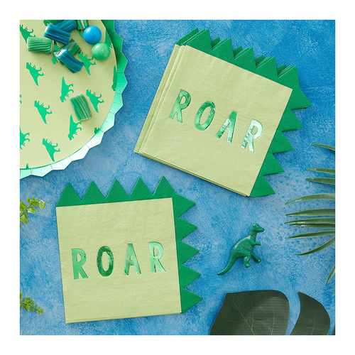 Roar Shaped Napkins 16 Pack