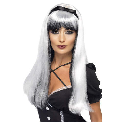 Silver over Black Bewitching Wig