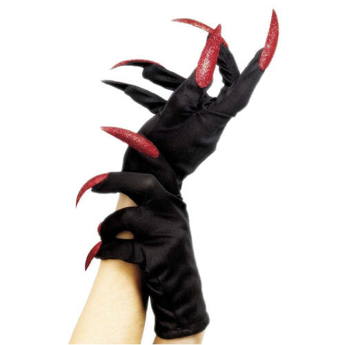 Halloween Gloves with Glitter Nails