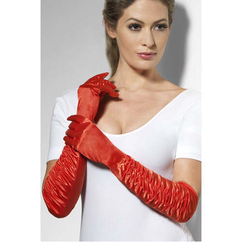 Red Long Temptress Gloves