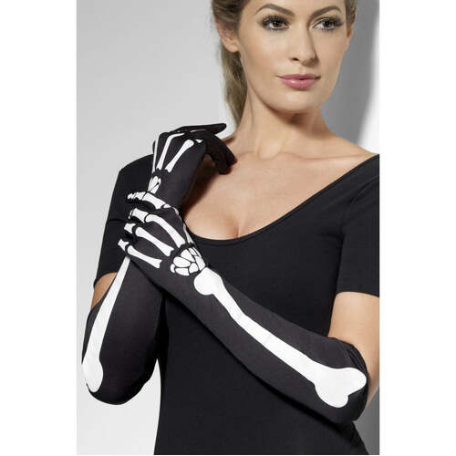 Long Skeleton Gloves