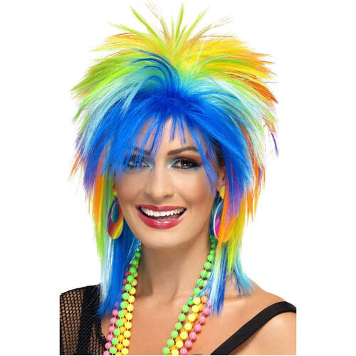 80's Rainbow Punk Wig