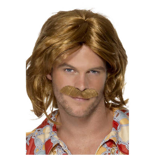 70's Super Trouper Wig & Moustache