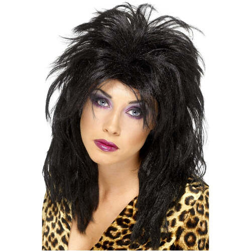 Black 80's Popstar Wig