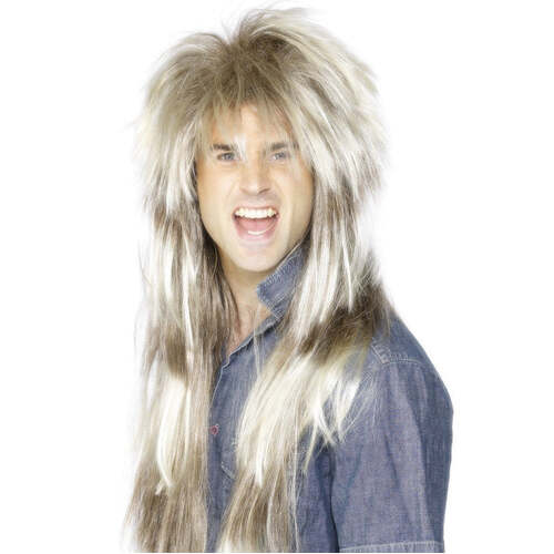 Blonde and Brown 80's Mega Mullet Wig