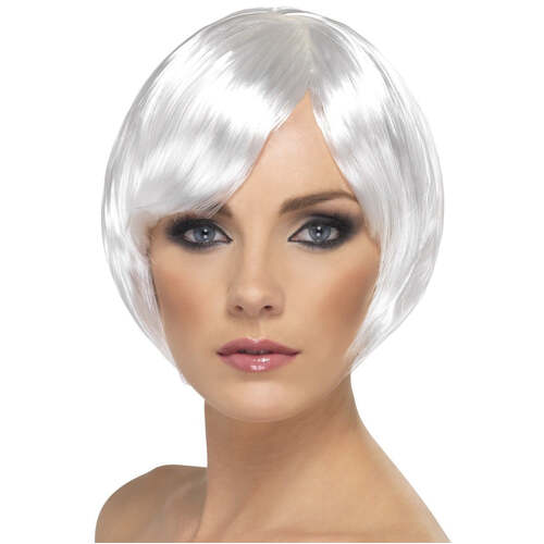 White Short Babe Wig