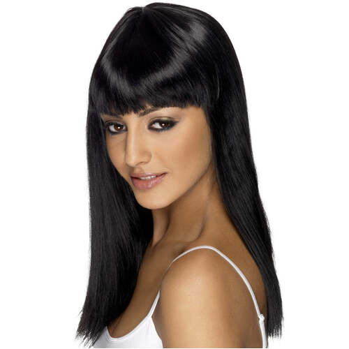 Black Long Straight Glamourama Wig