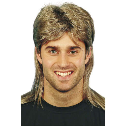 Blonde and Brown Mullet Wig