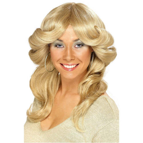 Long Blonde 70s Flick Long Wig