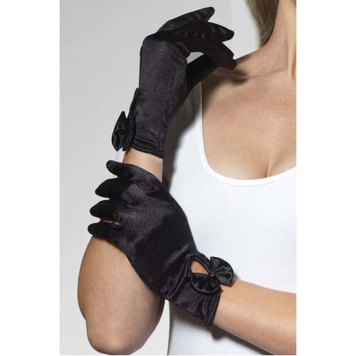 Short Black Gloves