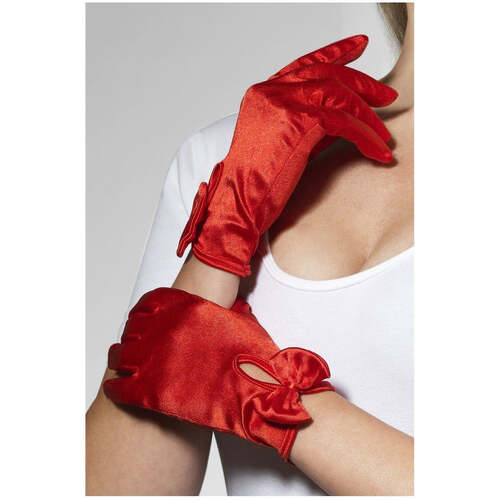 Short Red Gloves