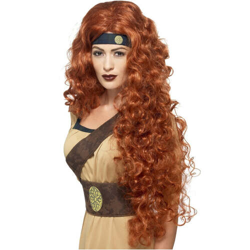 Medieval Extra Long Warrior Queen Wig