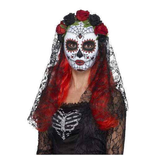 Full Face Day of the Dead Senorita Mask