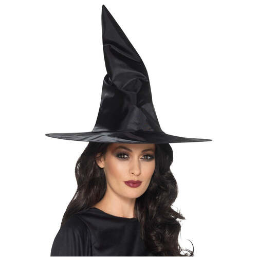 Shiny Fabric Witch Hat 