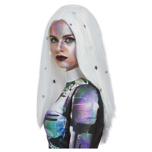 Cosmic White & Silver Wig