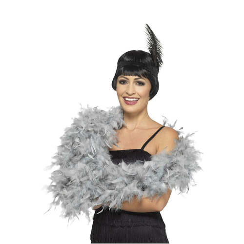 Silver Deluxe Feather Boa