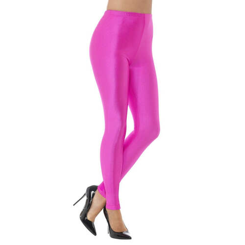 80s Neon Pink Disco Spandex Leggings