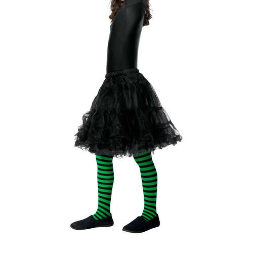 Child Green & Black Wicked Witch Tights