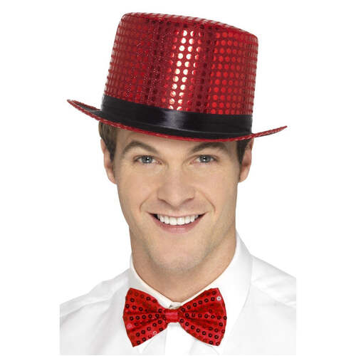 Red Sequin Top Hat