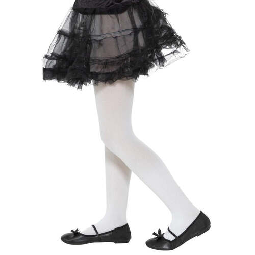 Child White Opaque Tights