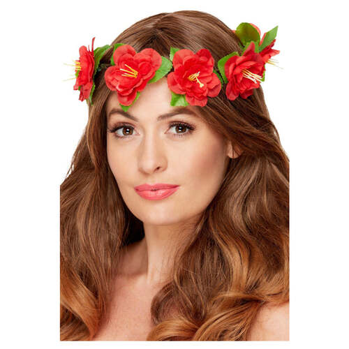 Red Hawaiian Flower Crown