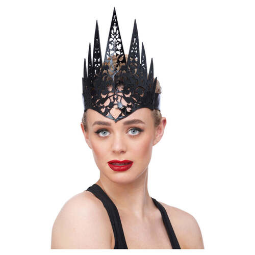 Black Filigree Queen Crown Headband