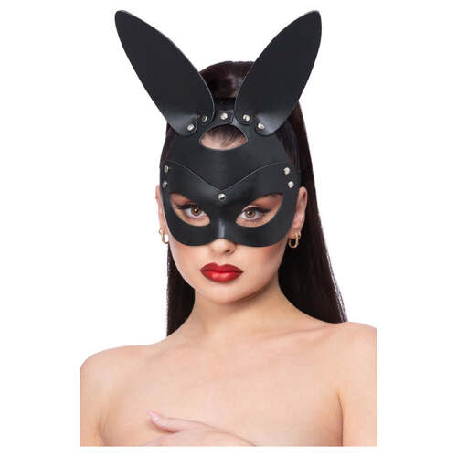 Fever Black Mock Leather Rabbit Mask