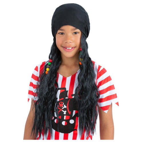 Kids Pirate Bandana with Attached Hair