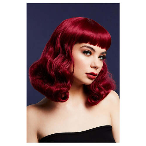 Fever Bettie Plum Wig with Short Fringe