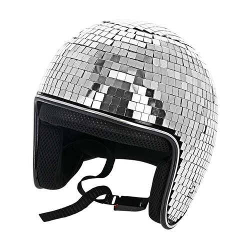 Silver Deluxe Disco Ball Helmet
