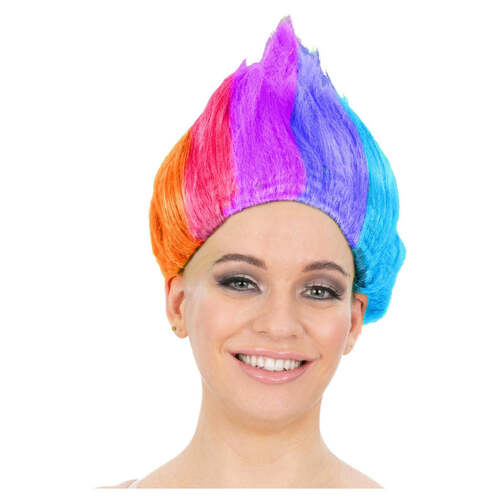 90s Rainbow Troll Wig