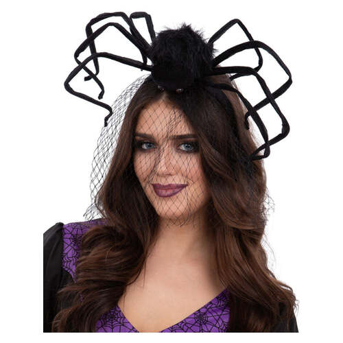 Adults Black Spider Headband
