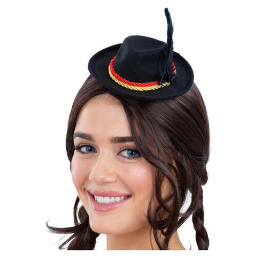 Black Mini Bavarian Trenker Hat