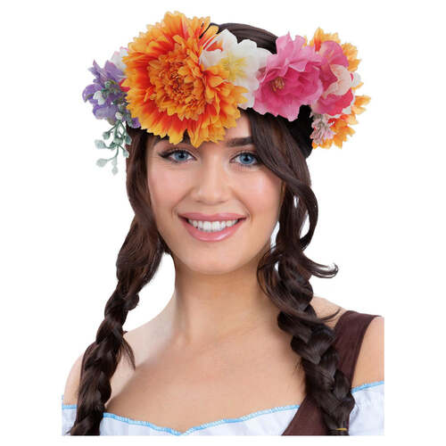 Deluxe Mid Summer Bavarian Maiden Flower Crown