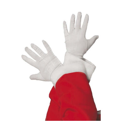 White Santa Gloves