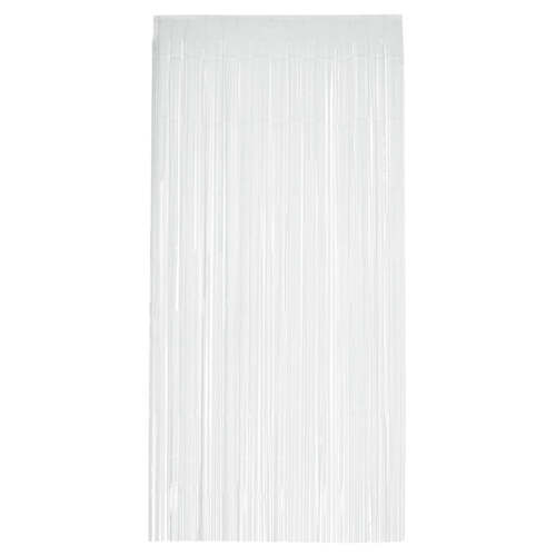 White Matt Fringe Curtain Backdrop