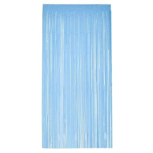 Baby Blue Matt Fringe Curtain Backdrop 