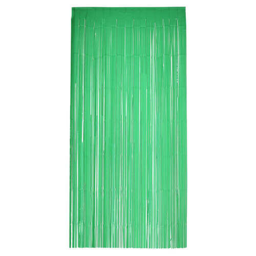 Green Matt Fringe Curtain Backdrop