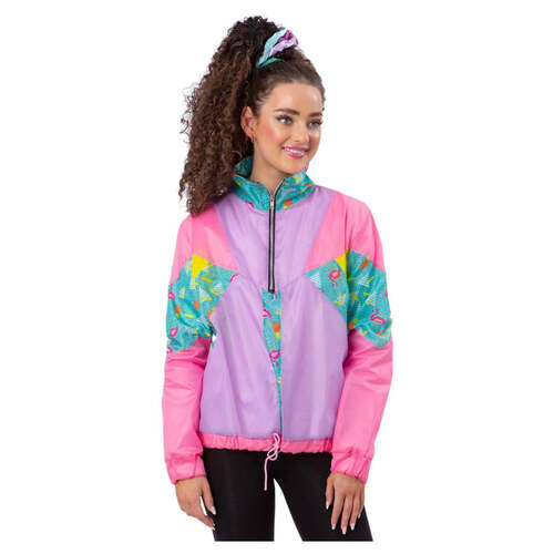 Ladies 80s Pastel Windbreaker Jacket