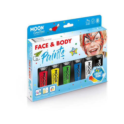 Moon Creations Face & Body Paint Primary Boxset