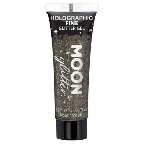 Moon Glitter Holographic Fine Glitter Gel Black