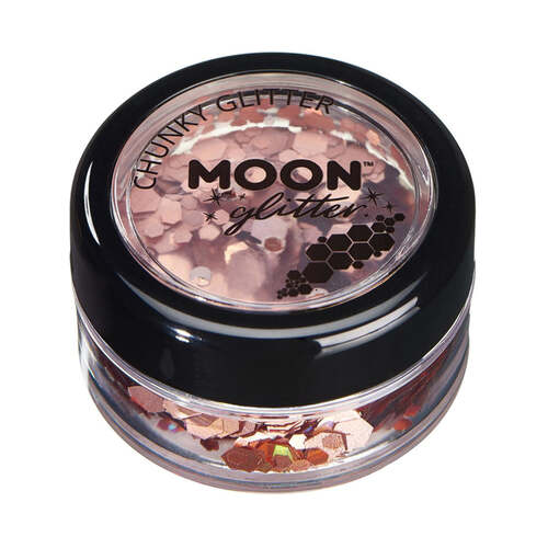 Moon Glitter Holographic Chunky Glitter Rose Gold