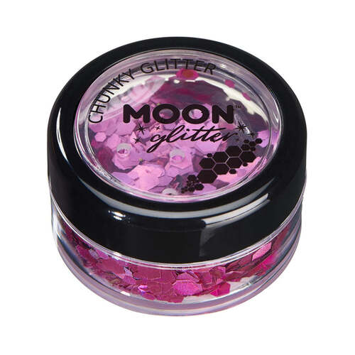 Moon Glitter Holographic Chunky Glitter Pink