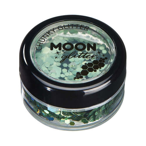 Moon Glitter Holographic Chunky Glitter Green