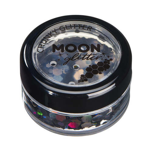 Moon Glitter Holographic Chunky Glitter Black